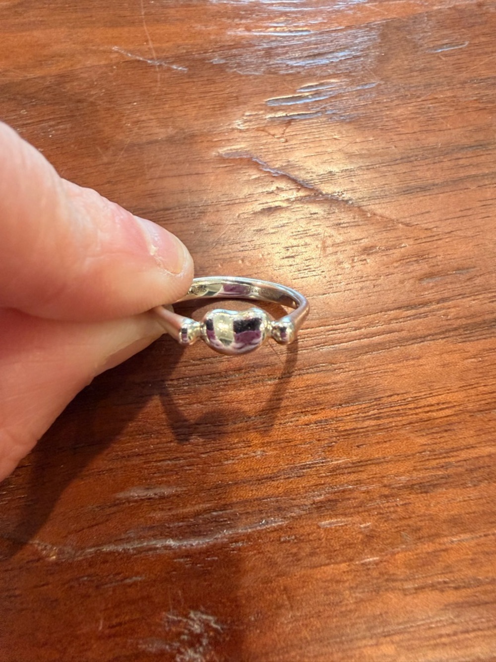 Tiffany & Co. Sterling Silver Bean Mini Ring - Silver - Picture 2 of 3